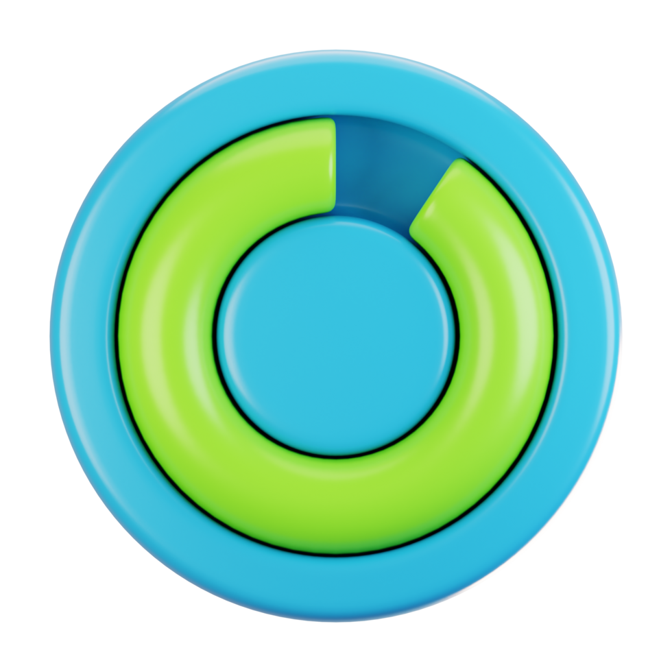 3d rendering general user interface icon concept. 3d render loading icon png