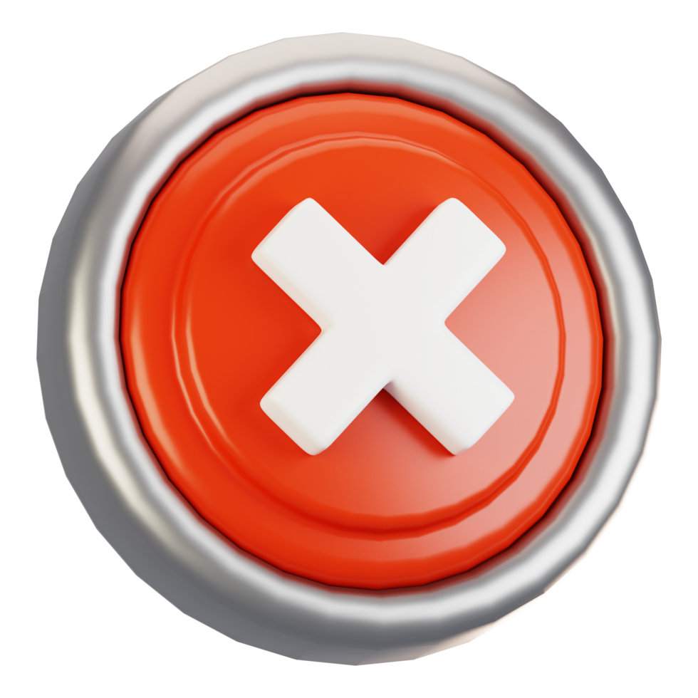 3d rendering general user interface icon concept. 3d render denied icon png