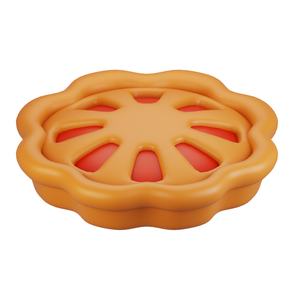 3d rendering autumn icon concept. 3d render pie cake icon png