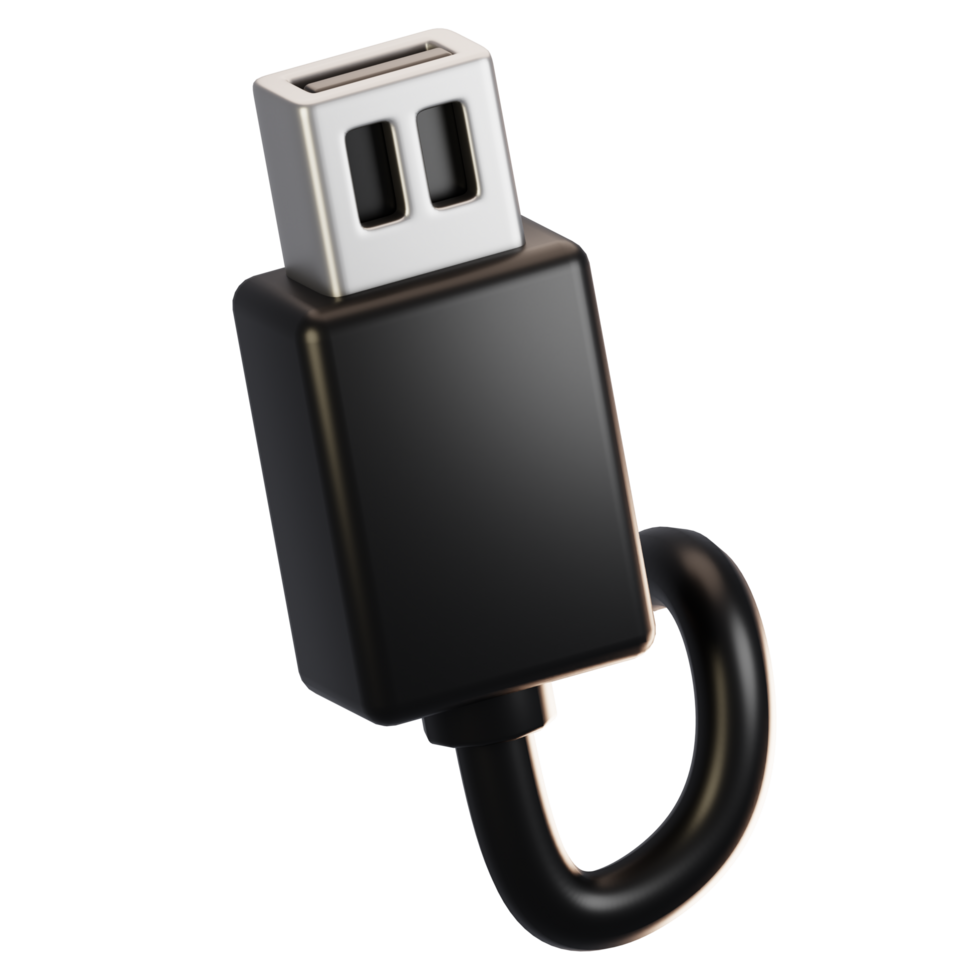 3d rendering general user interface icon concept. 3d render usb icon png