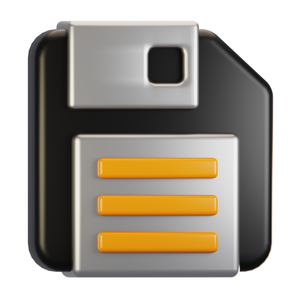 3d rendering general user interface icon concept. 3d render save icon png