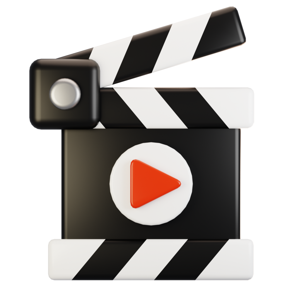 3d rendering general user interface icon concept. 3d render movie player icon png