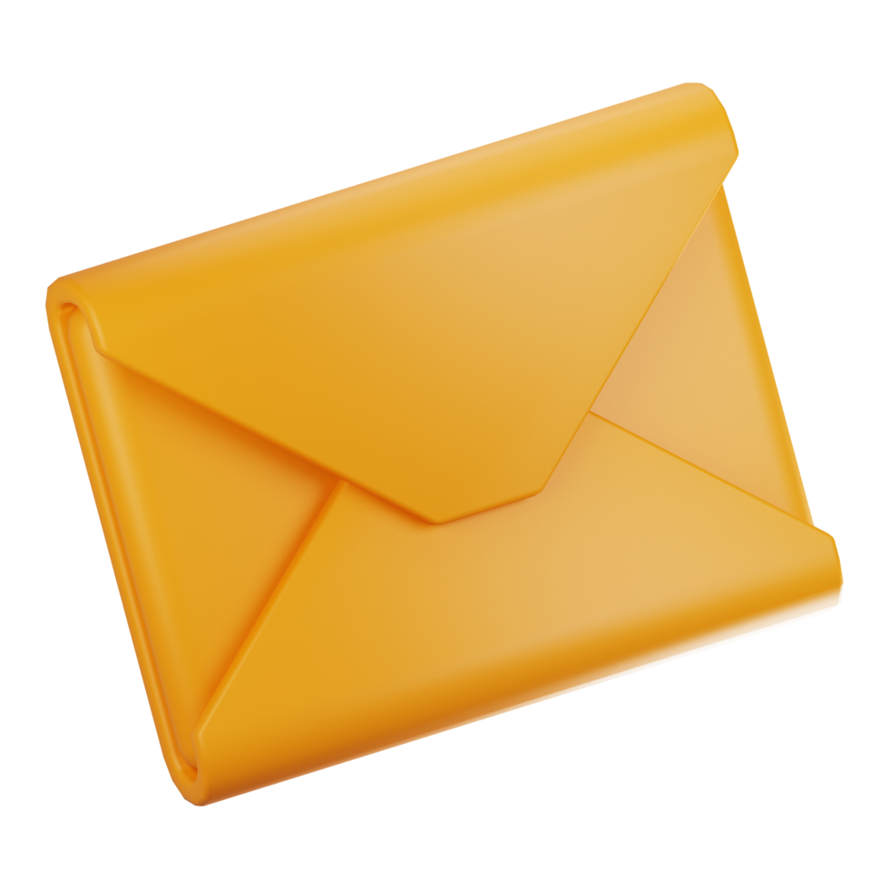 3d rendering general user interface icon concept. 3d render email icon png