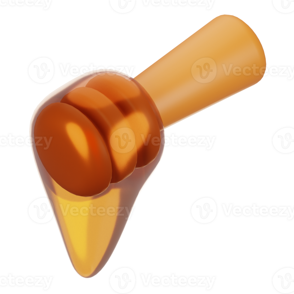 3d rendering autumn icon concept. 3d render honey icon png