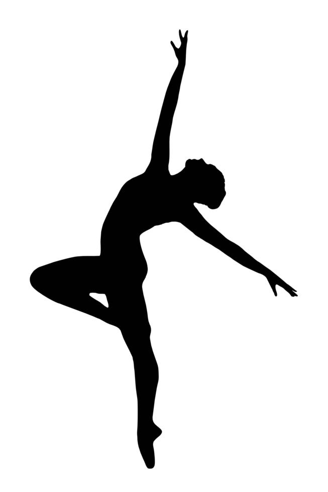 Ballerina Silhouette with Transparent Background png