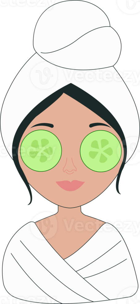 a woman with green eye masks on her face png