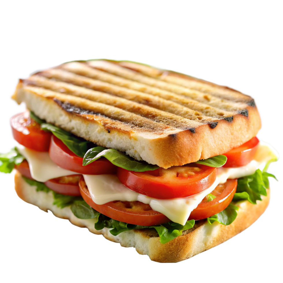 Tasty and crispy sandwich in transparent background png