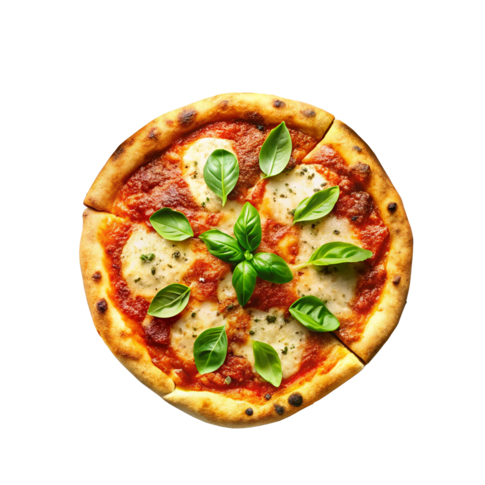 Classic Italian pizza with crispy on a transparent backdrop png