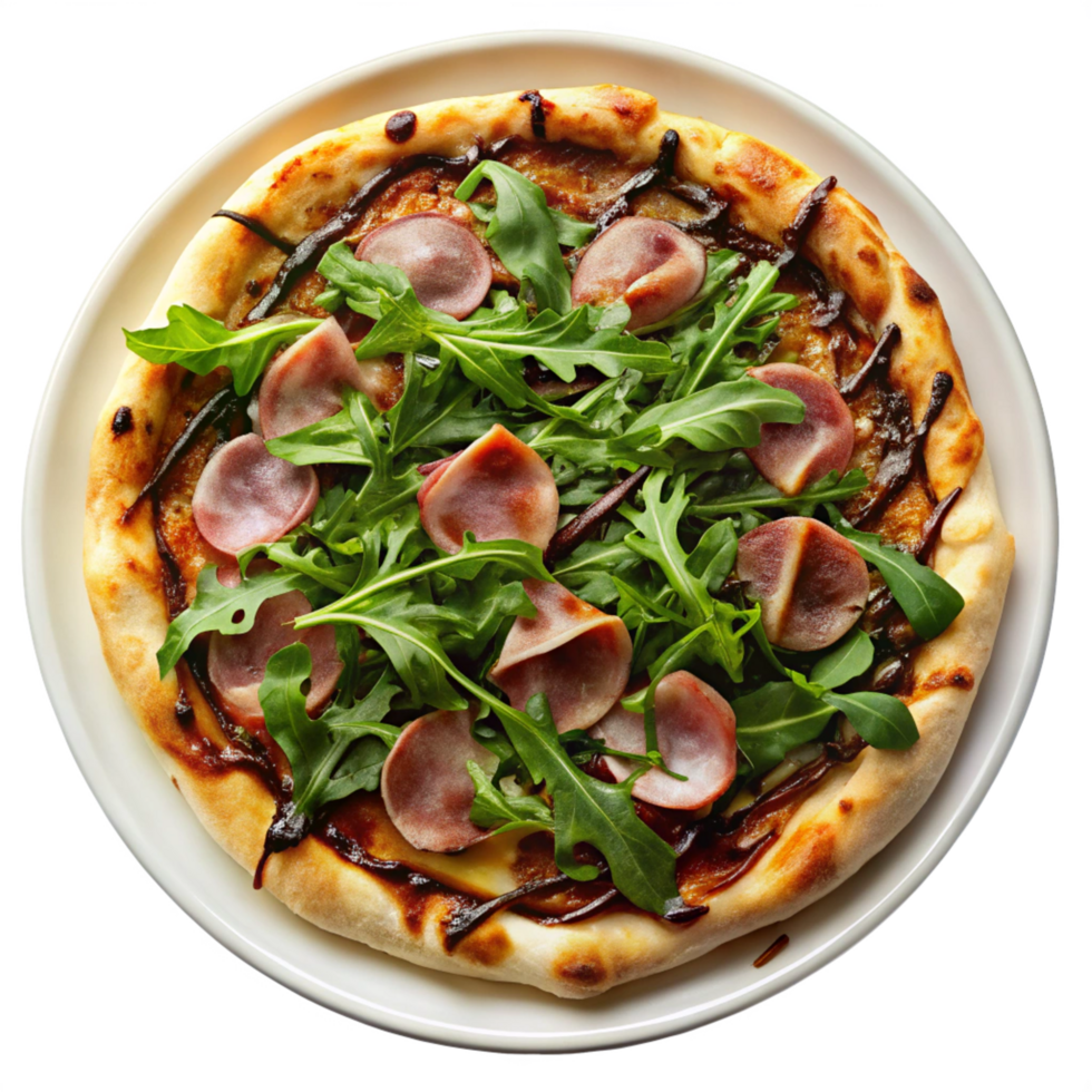 Classic Italian pizza with crispy crust on a transparent backdrop png
