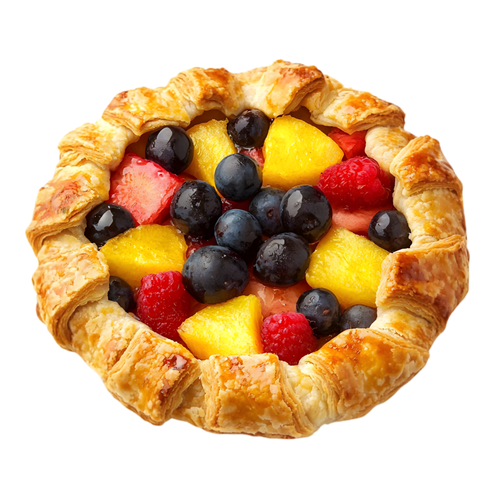 Fresh Fruit Pie with Puff Pastry Crust png
