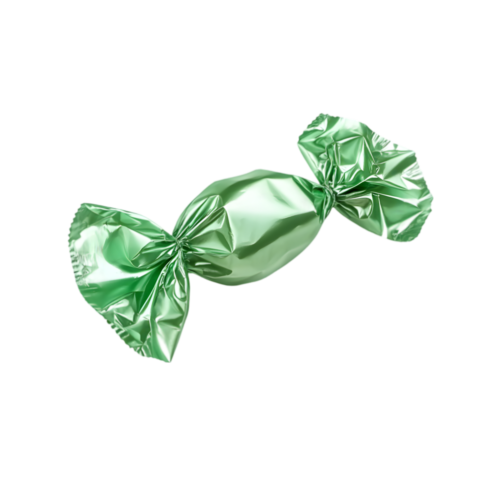 Green Candy Wrapped in Foil png