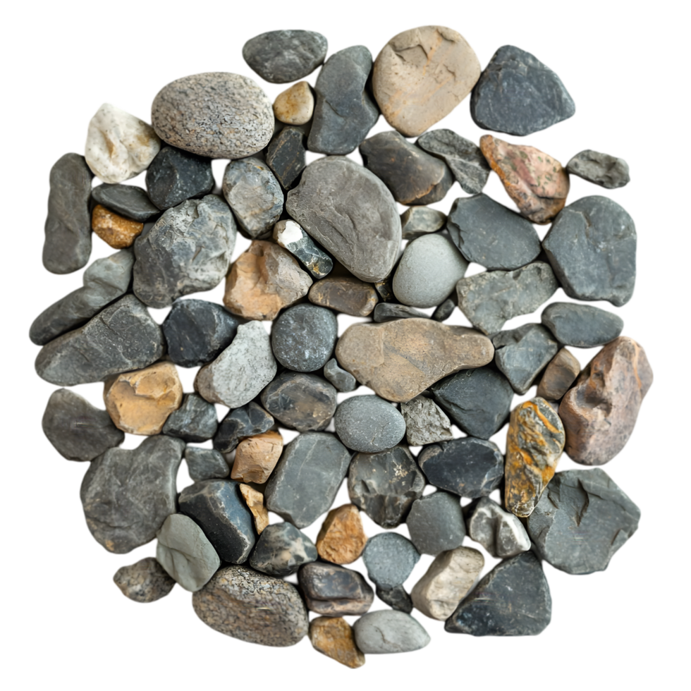 Circle of Textured Rocks with Natural Details png
