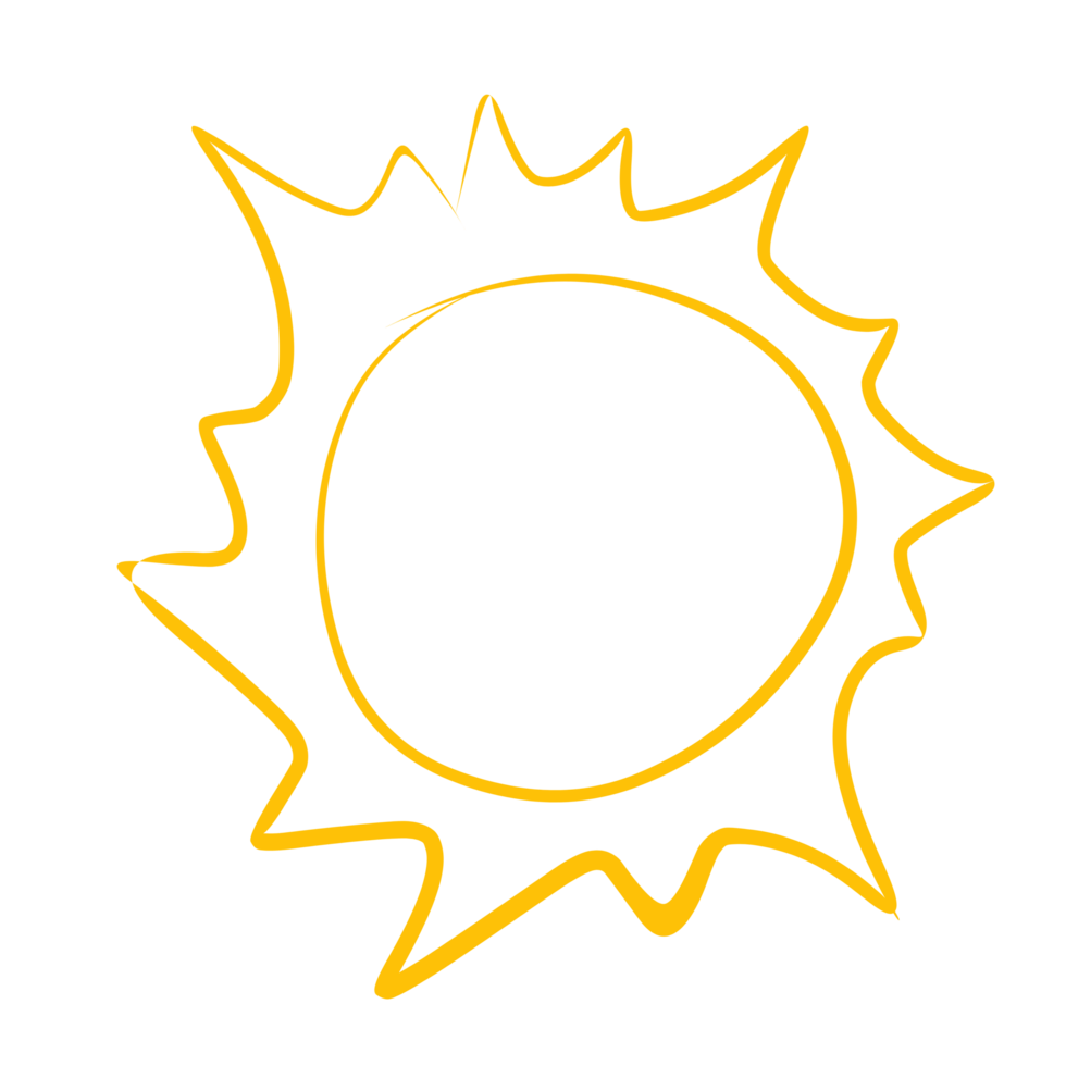 sun doodle art illustration png
