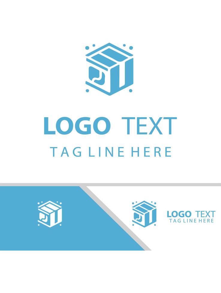 Box Pulse Logo Design vector