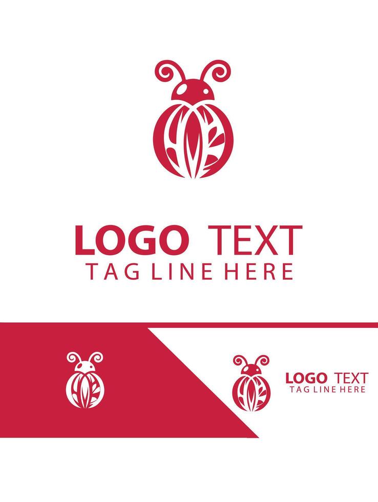 Bug Beauty Ladybug logo vector