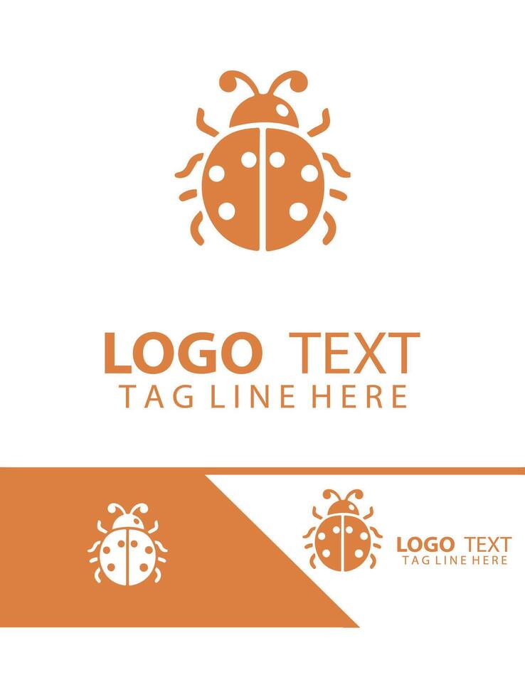 Swaying Dot Ladybug logo vector