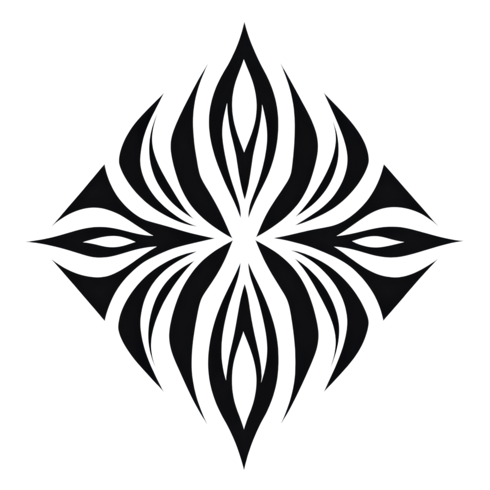 Elegant stencil design featuring sharp edges and bold cut out pattern, perfect for artistic projects and creative applications png