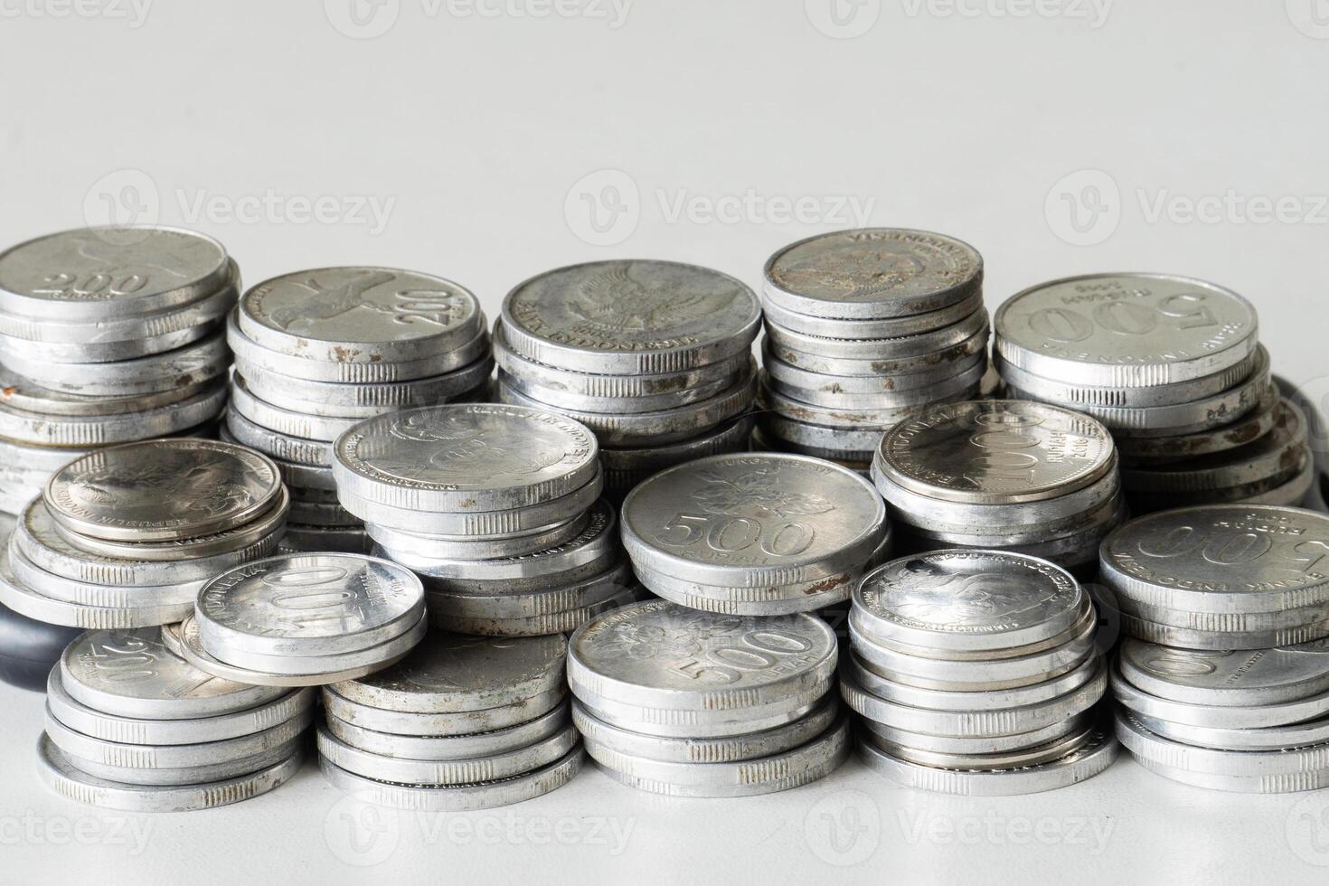 stack of saving coins background photo