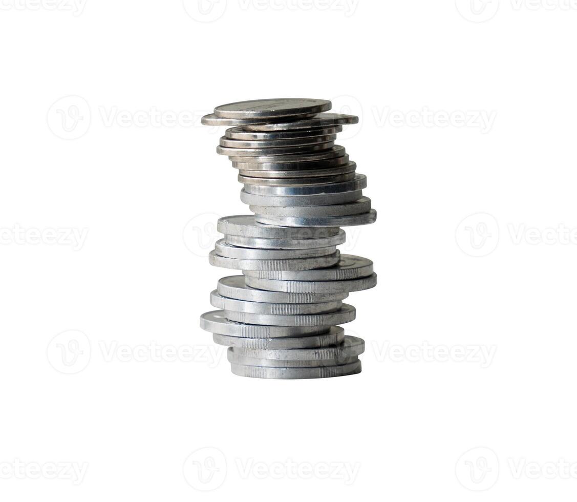 tack of coin isolated element photo