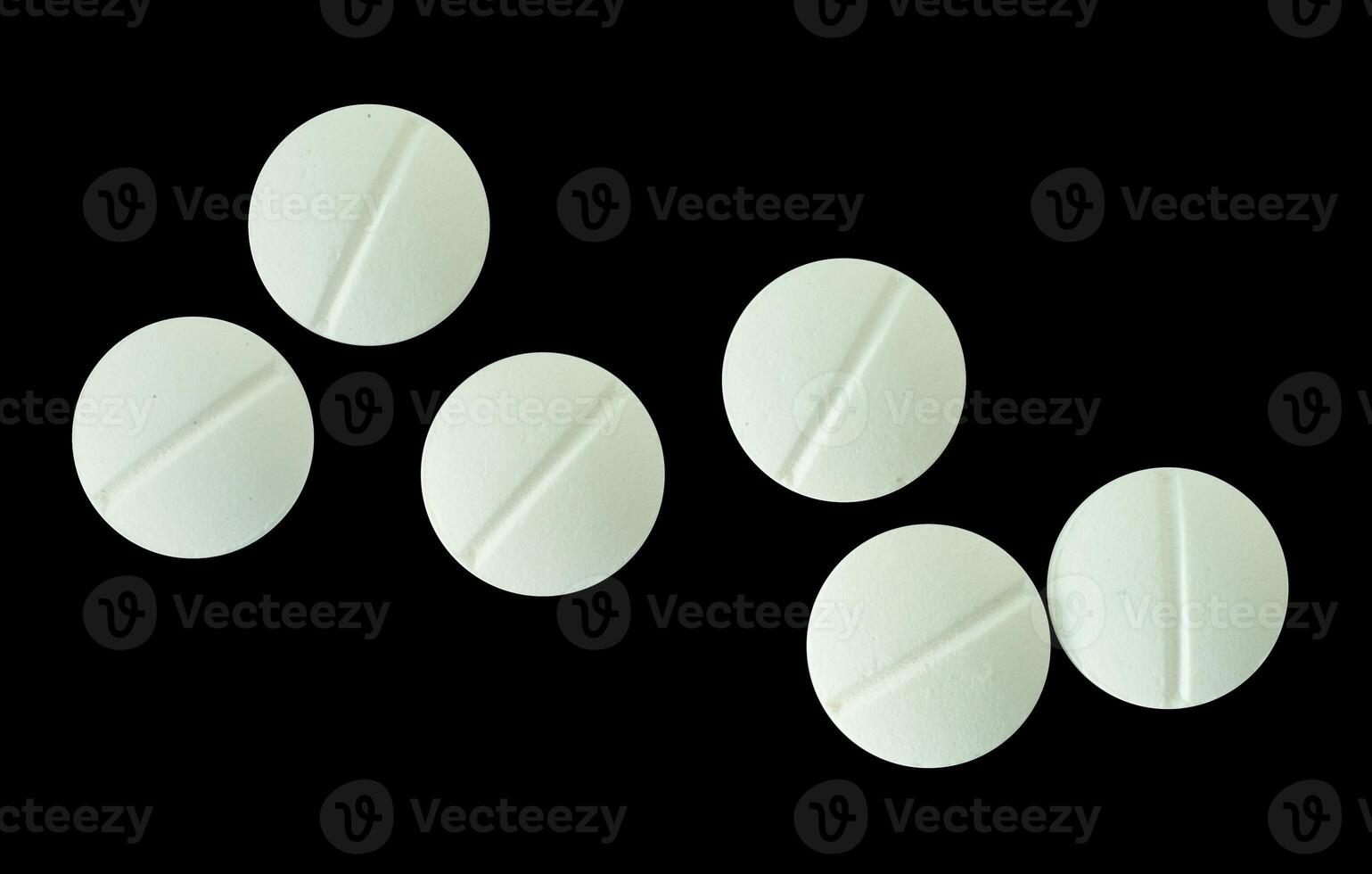 White round pill isolated element photo