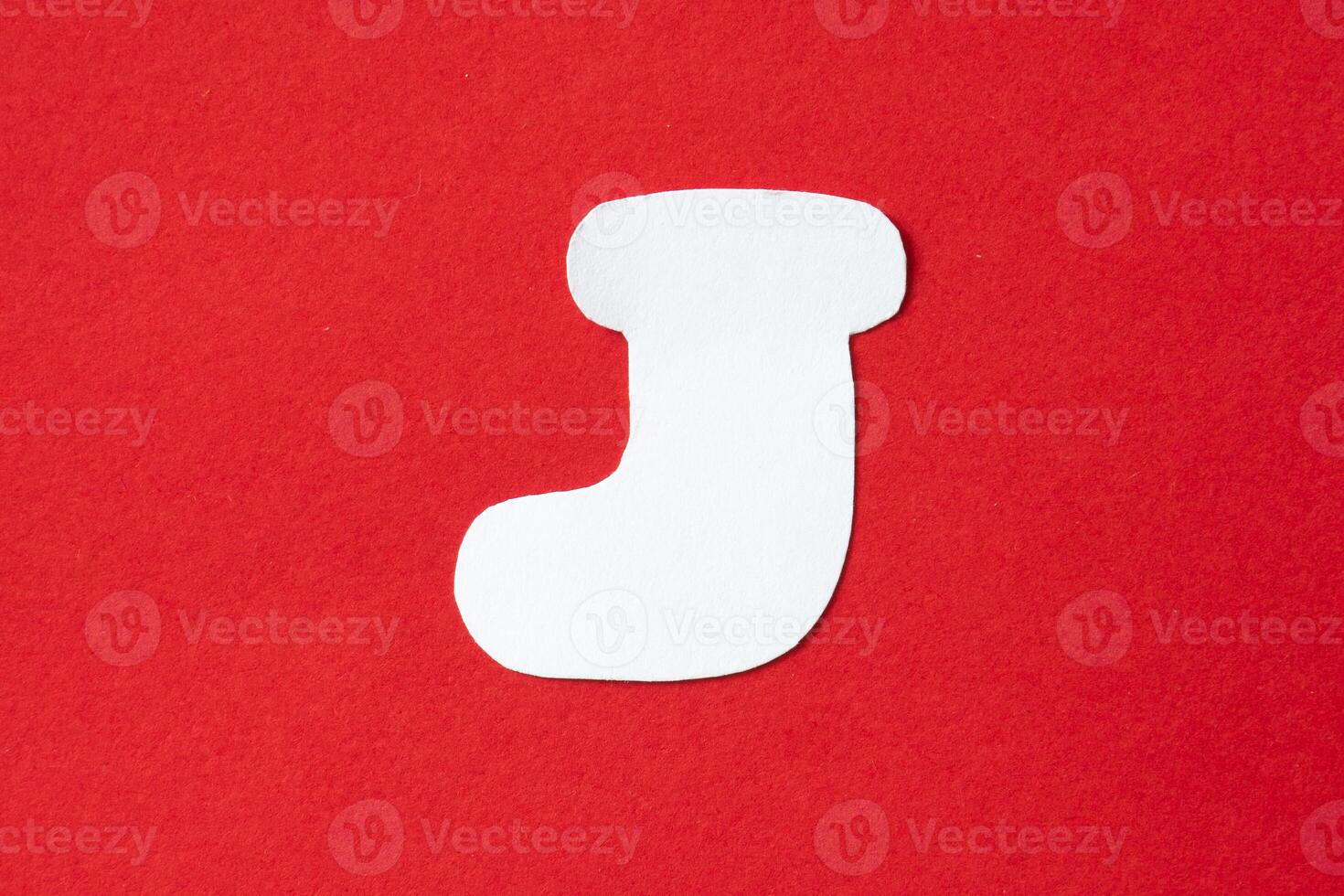 Cute sock in paper cut out craft photo