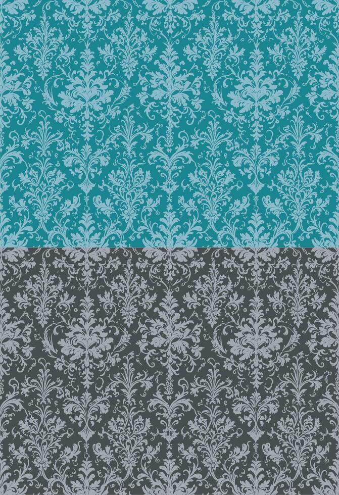 A black and white flower pattern with intricate floral and leaf designs, creating a classic and elegant aesthetic vector