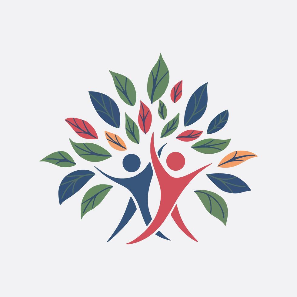 a logo for a company that is called people and nature vector