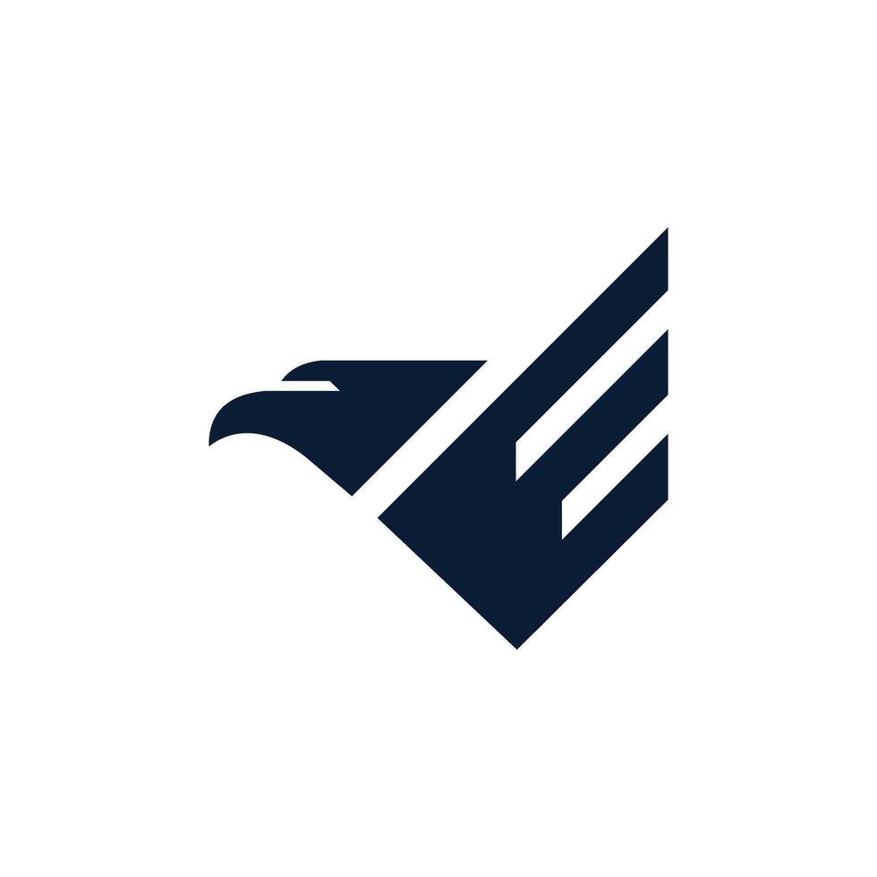 abstract modern flying hawk logo vector