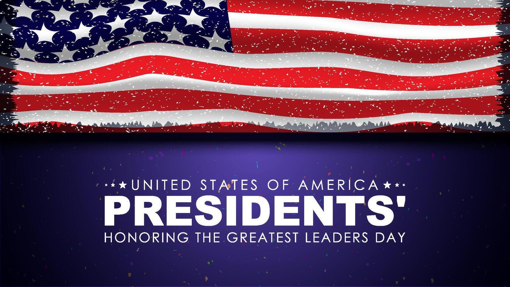 Happy Presidents Day card template, Background, poster illustration. vector