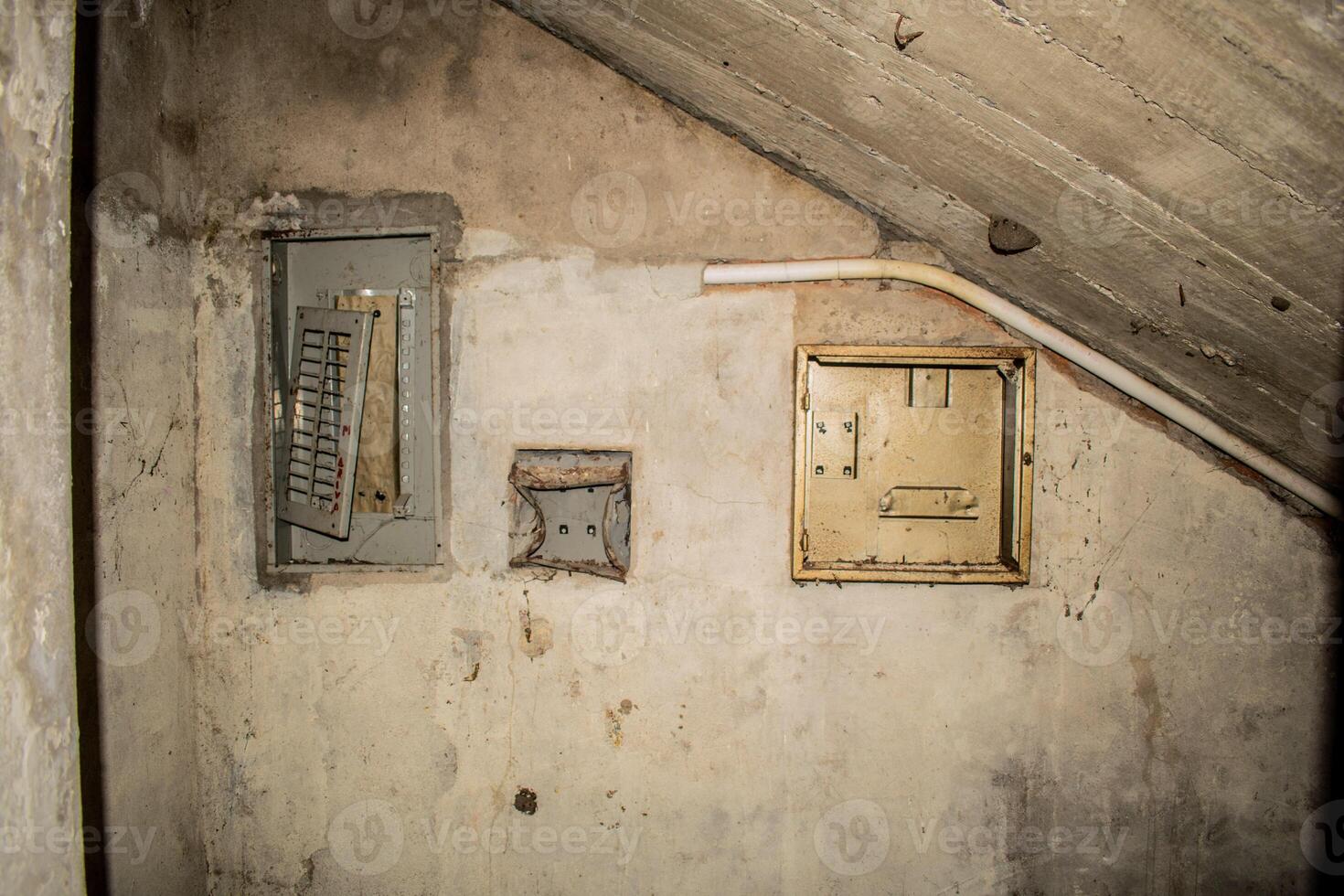 Abandoned Electrical Connections in a Derelict House photo