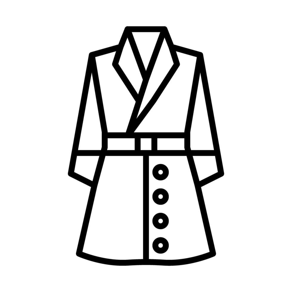 Coat black Line Icon Design vector