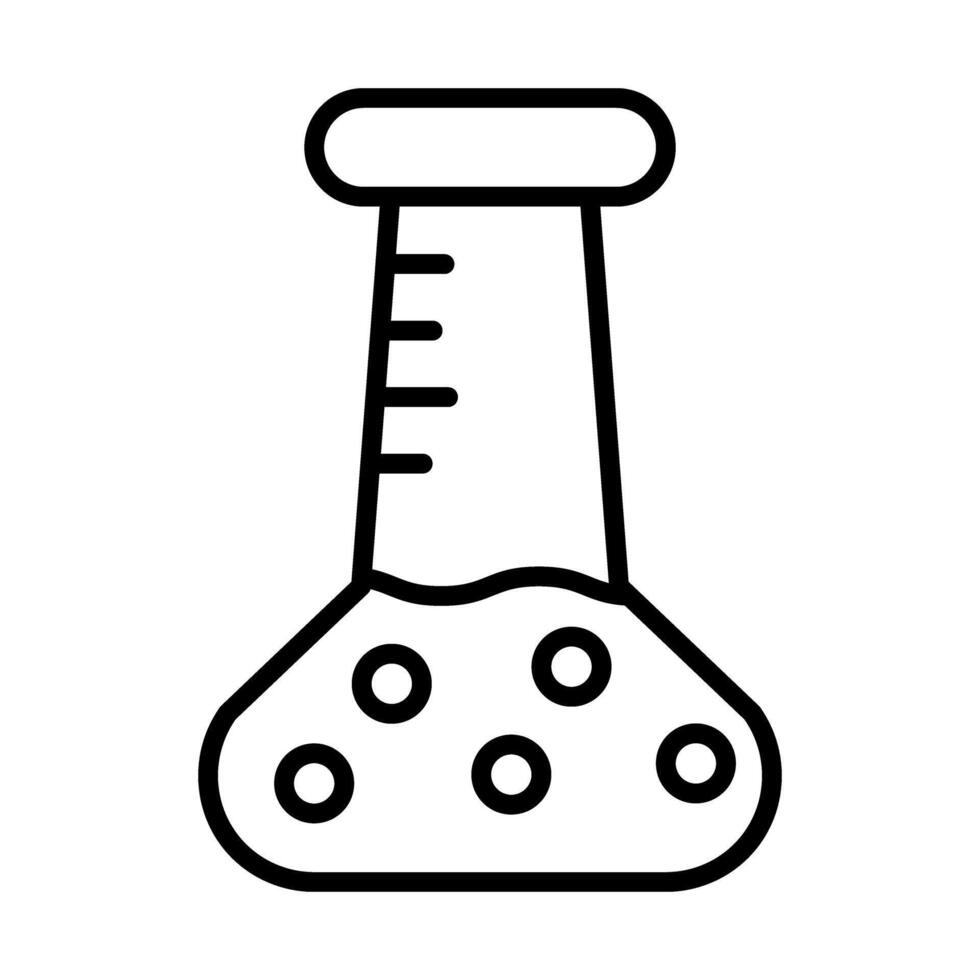 Flask solid black Line Icon Design vector