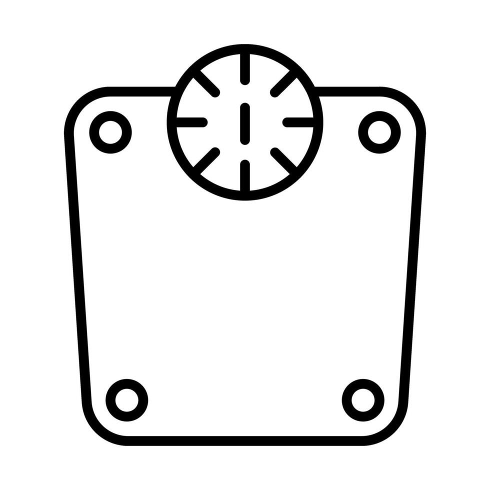 Weighing machine Line Icon Design vector