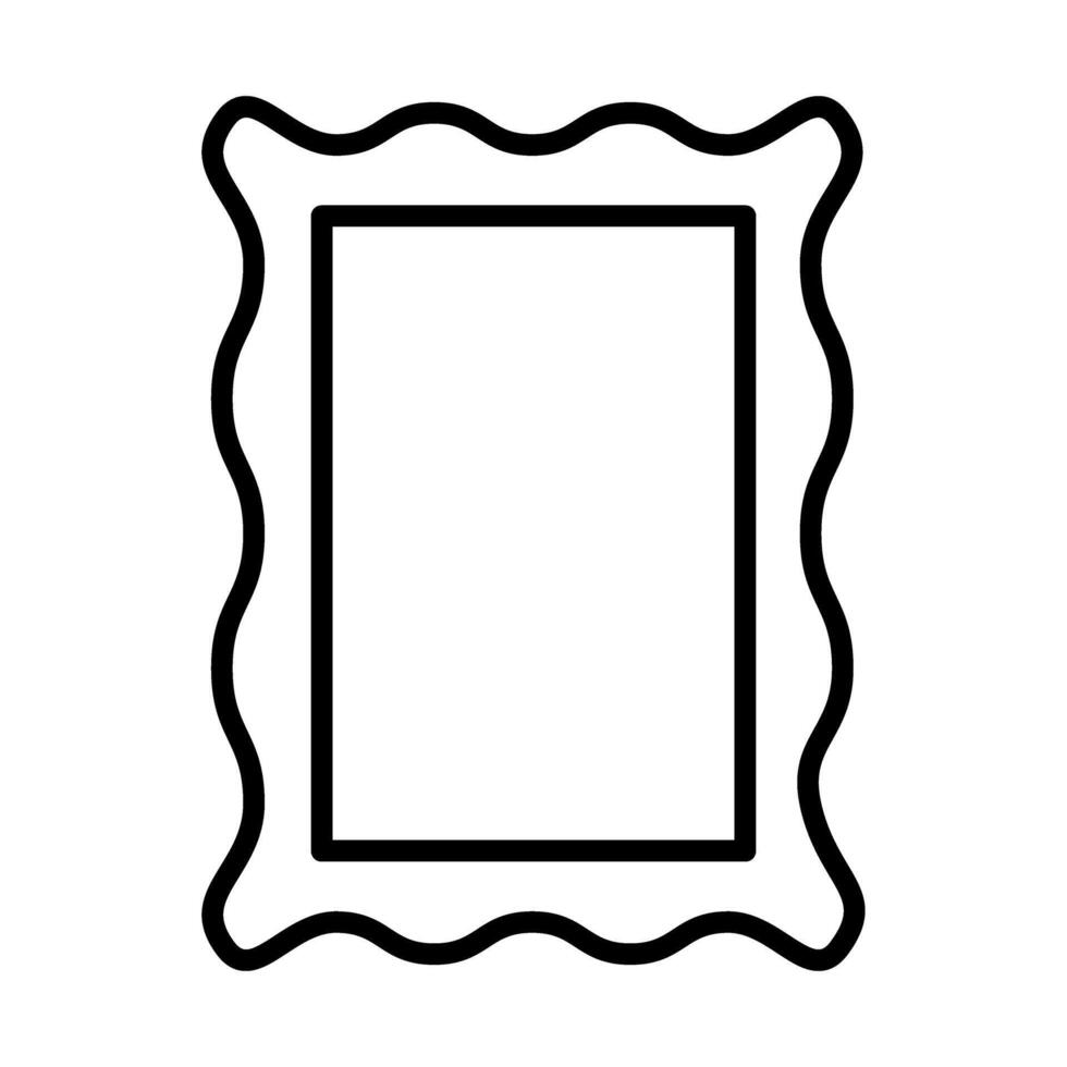 Frame black Line Icon Design vector