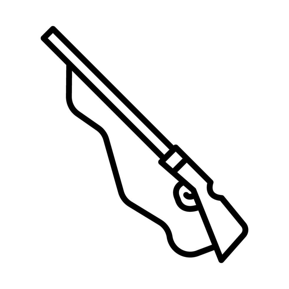 Gun black Line Icon Design vector
