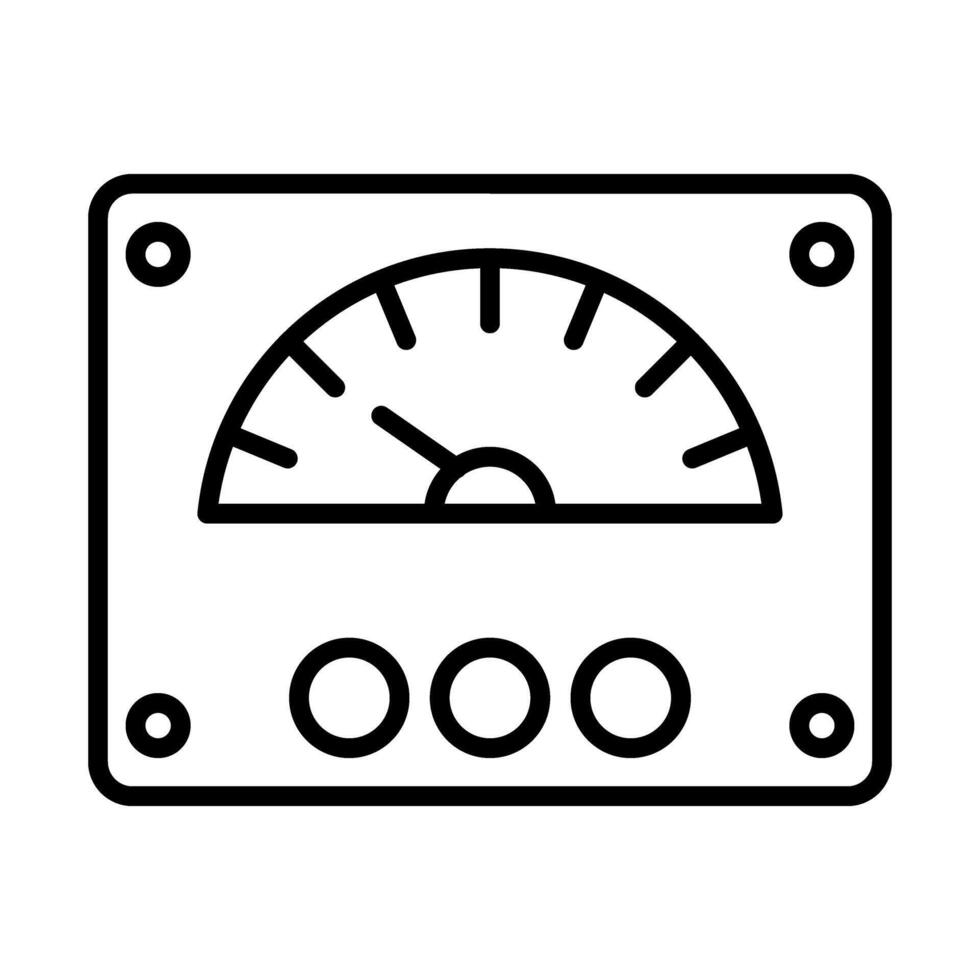 Ammeter Line Icon Design vector