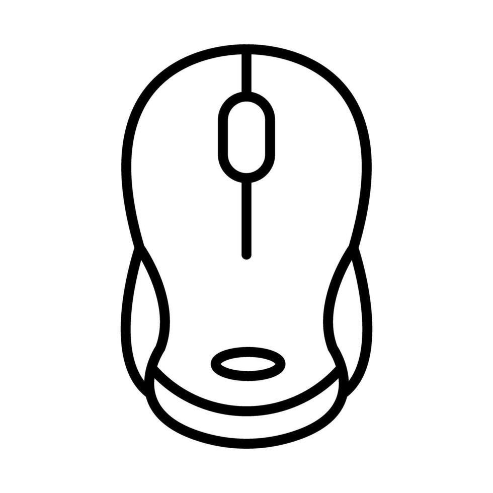 Mouse Black Line Icon Design vector