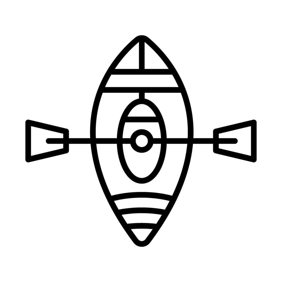Kayak Line Icon Design vector