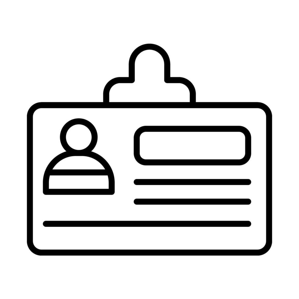 Library card Line Icon Design vector
