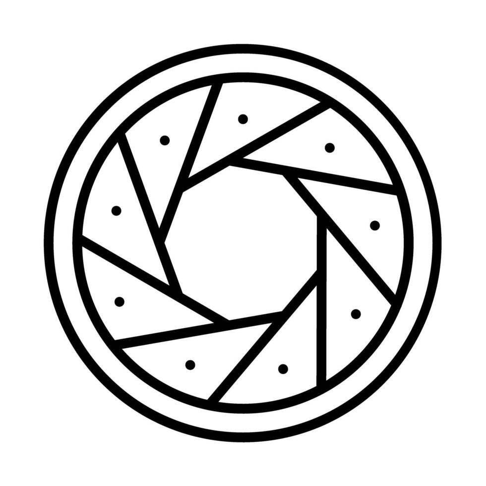 Aperture Line Icon Design vector