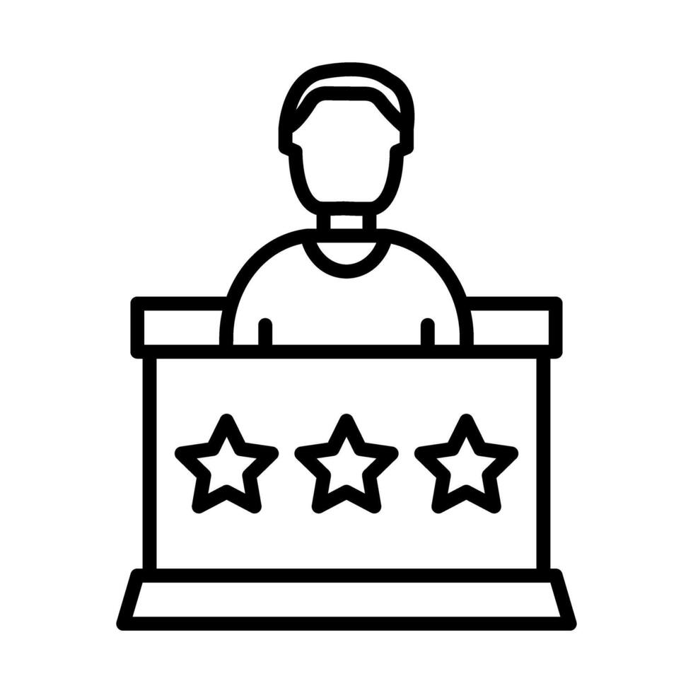 Reception Line Icon Design vector