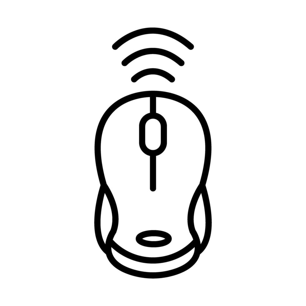 Wireless mouse Line Icon Design vector