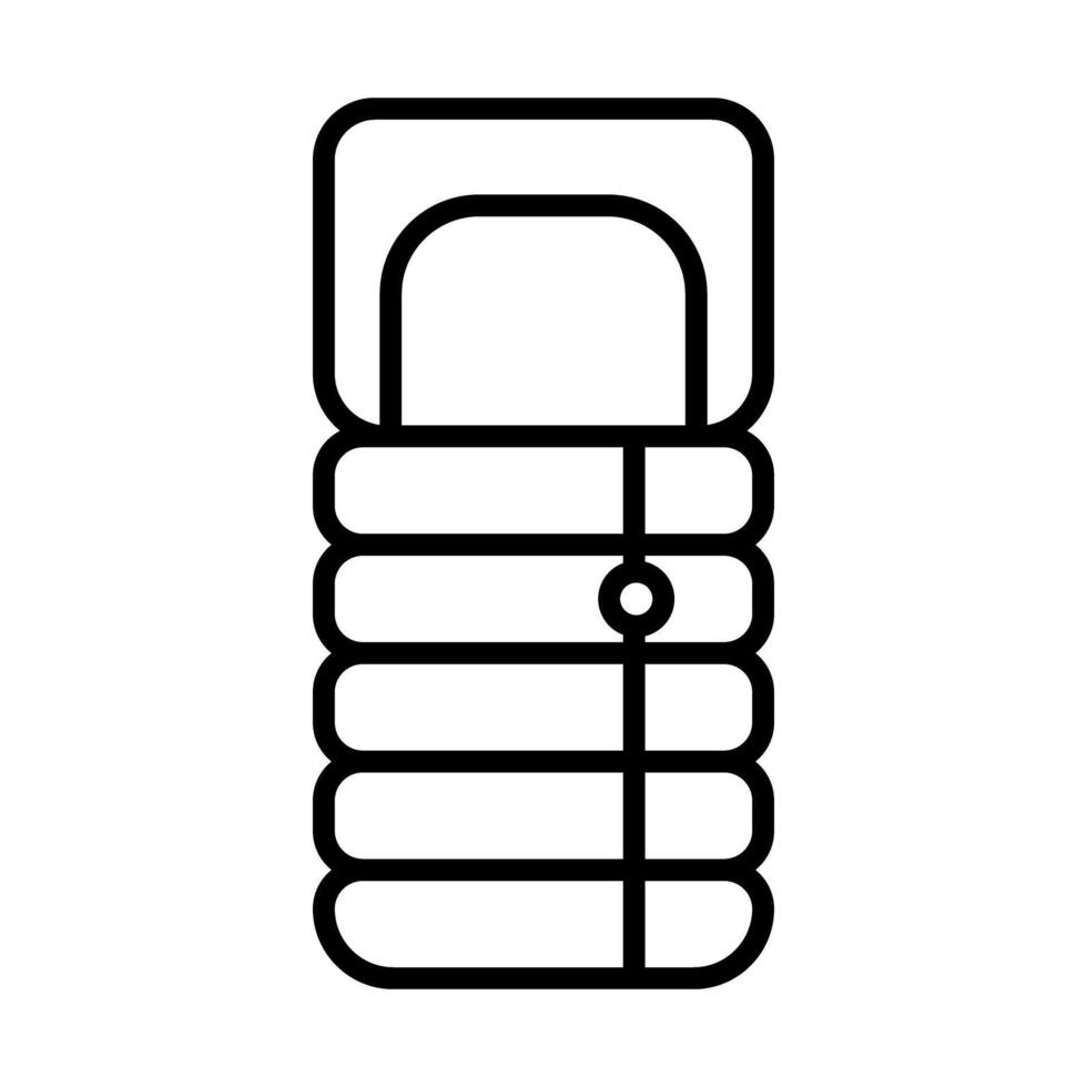 Sleeping bag Line Icon Design vector