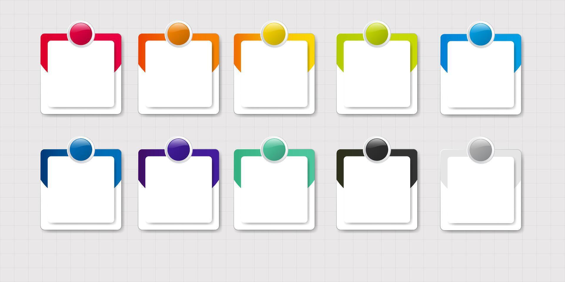 Set, collection of colorful and black and white stickers, banners, templates. Infographic elements vector