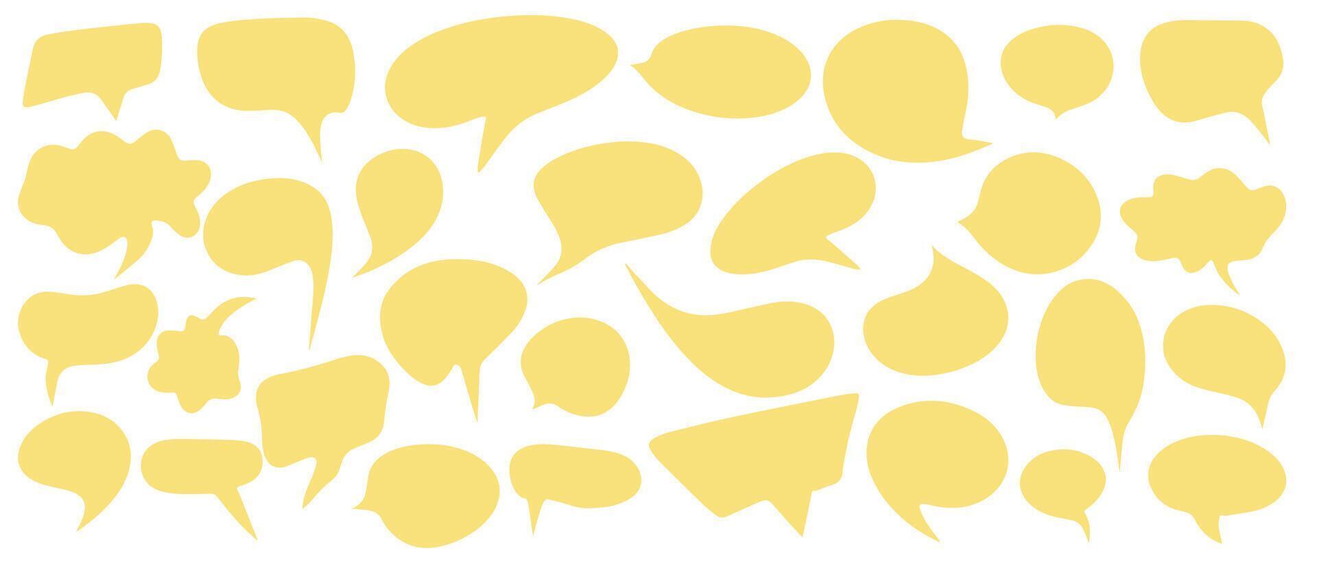 Set of flat speech bubbles, text boxes and chats for conversations in comic style. Message comments, chat window. icons on white background vector