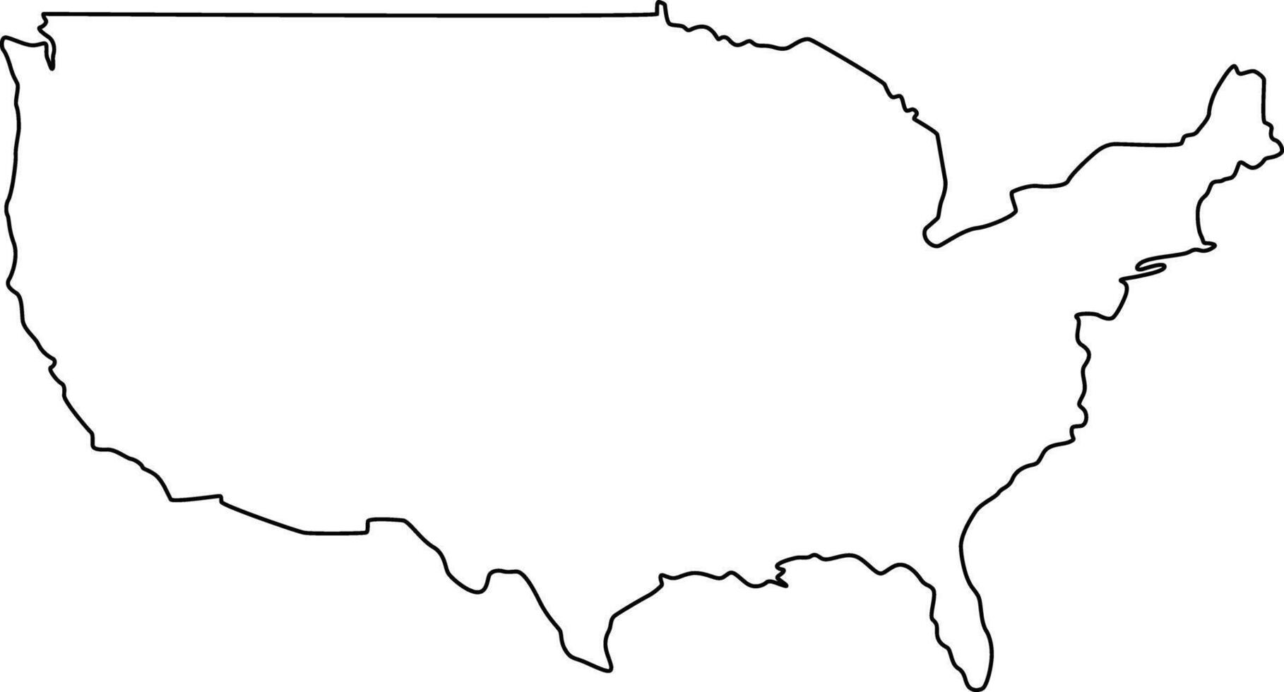 US Map Outline icon design on white background vector