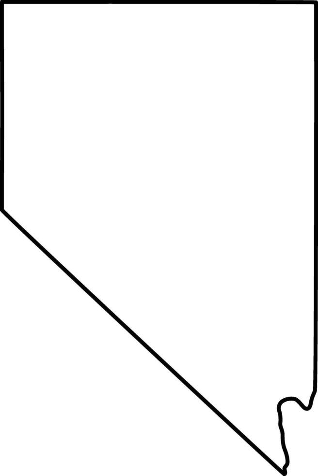 Map of Nevada with Landmarks and Features vector