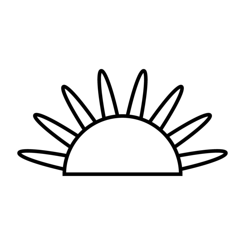 cute sunflower nature isolated icon illustration line style icon design vector