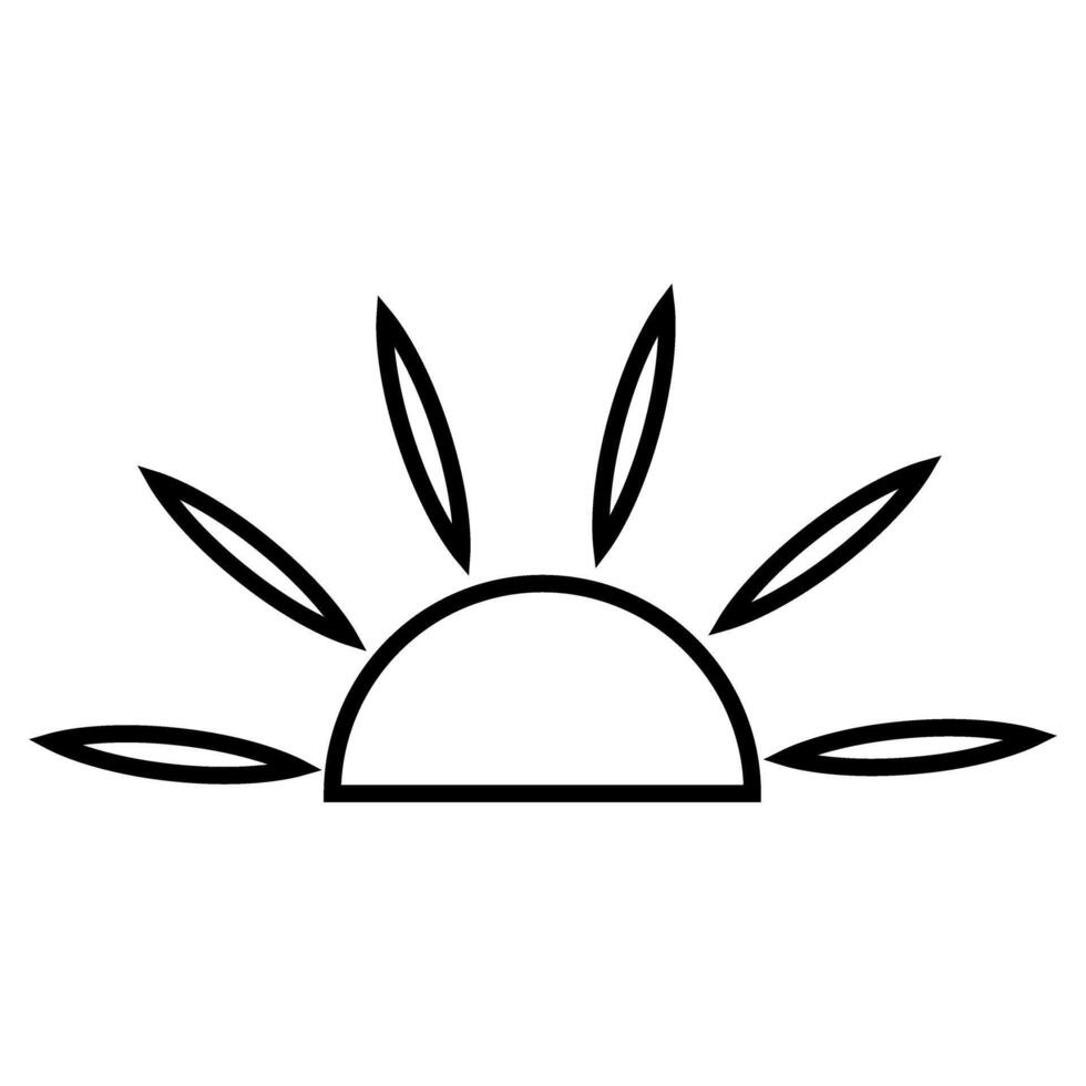 Sun icon. Simple illustration of sun icon vector
