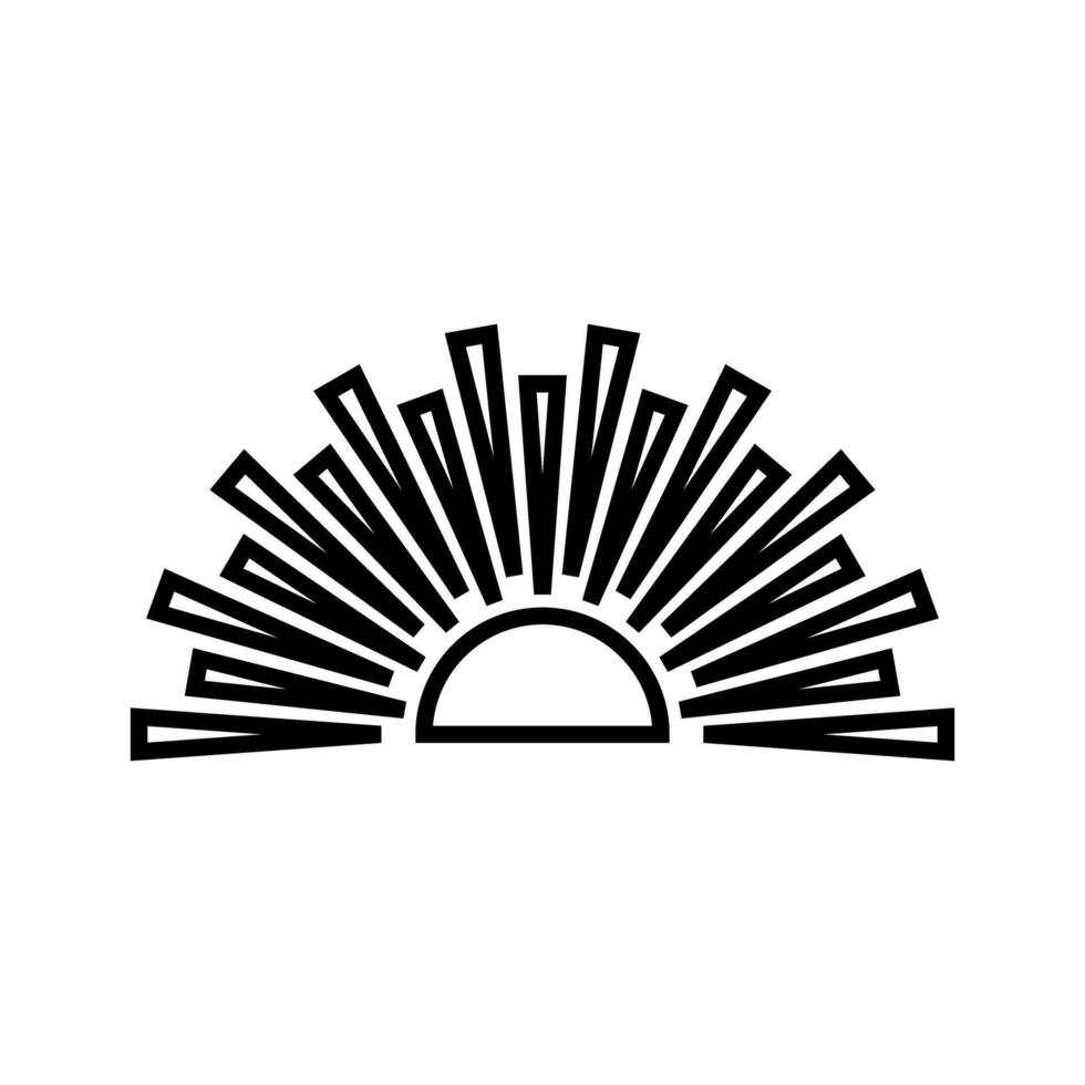Sunset icon, illustration. Flat design style eps 10 vector